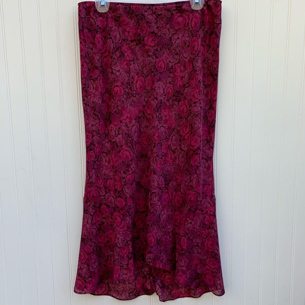 Express Long Floral Print Skirt M